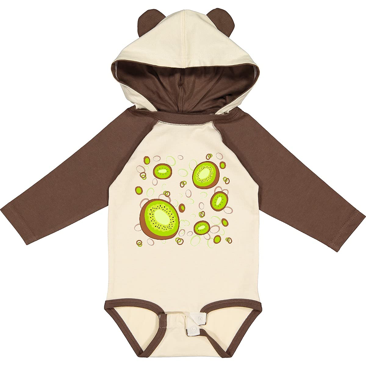 Inktastic Kiwi Fruit Party Long Sleeve Baby Bodysuit - Soft Cotton Creeper for Boys & Girls - Perfect for Birthday Parties, Photo Shoots & Everyday Wear