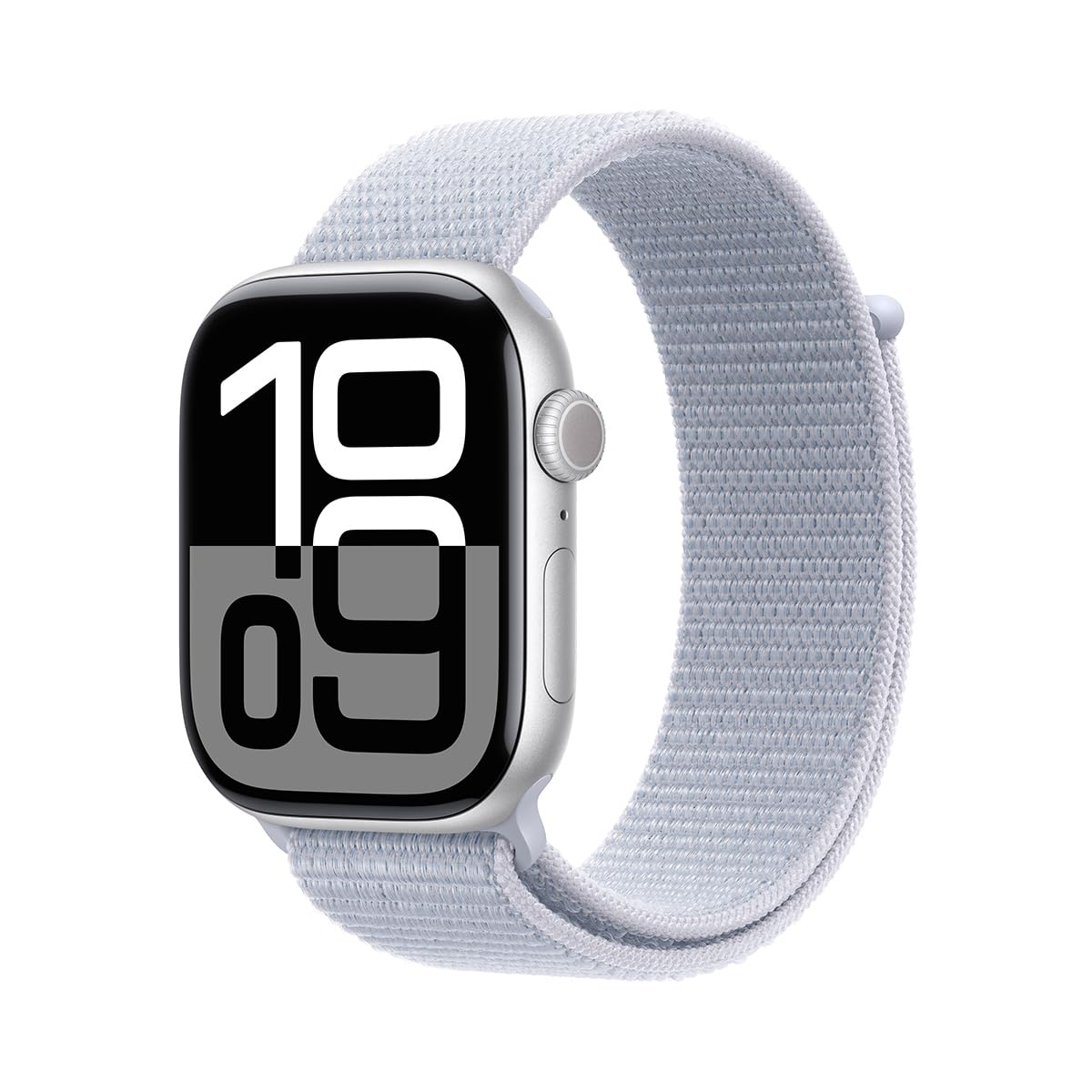 Apple Watch Series 10 [GPS, 46mm] - Silver Aluminum Case with Blue Cloud Sport Band (Renewed) | Smart Fitness Tracker for Running, Swimming & Daily Activity Tracking