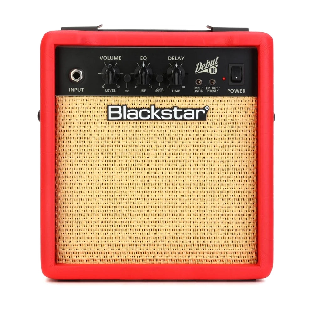 Blackstar Debut 10E 2x3 10W Guitar Combo Amplifier - Red | Perfect for Home Practice, Studio Recording & Small Gigs