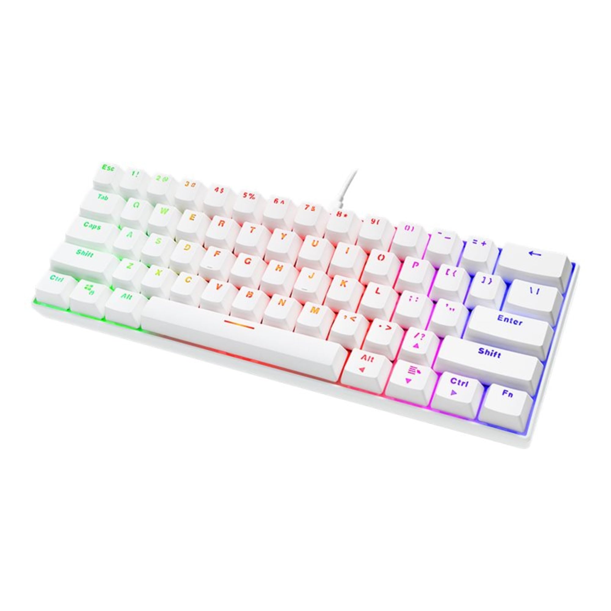 DELTACO WK85R 60% Compact Mechanical Gaming Keyboard - RGB Backlit, Content Red Switches, US Layout - Perfect for Esports, Streaming & Office Work