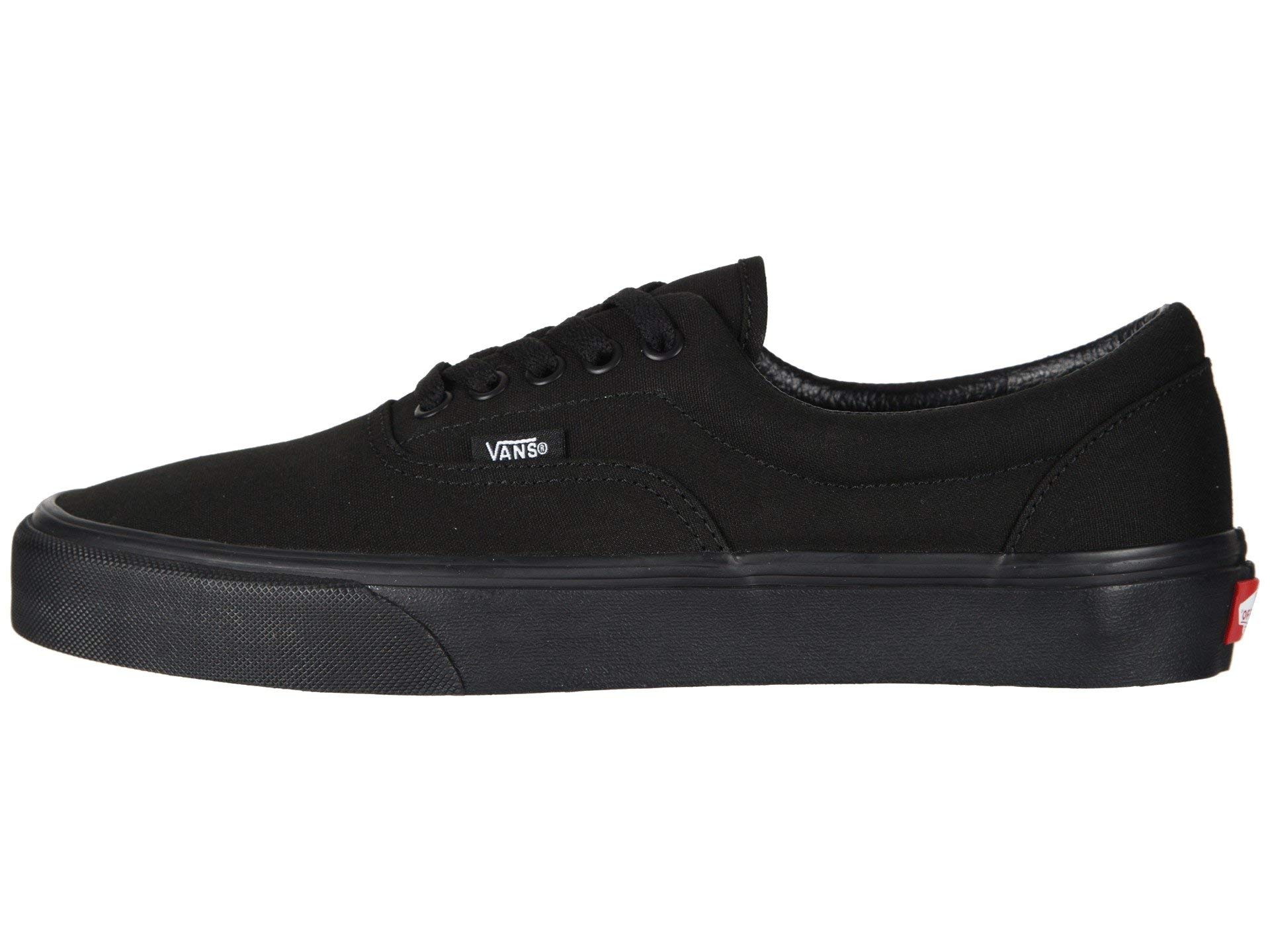 Vans Unisex Era Skate Shoes - Black/Black, Size 4 - Comfortable Canvas Sneakers for Men & Women - Perfect for Skateboarding, Casual Wear & Street Fashion