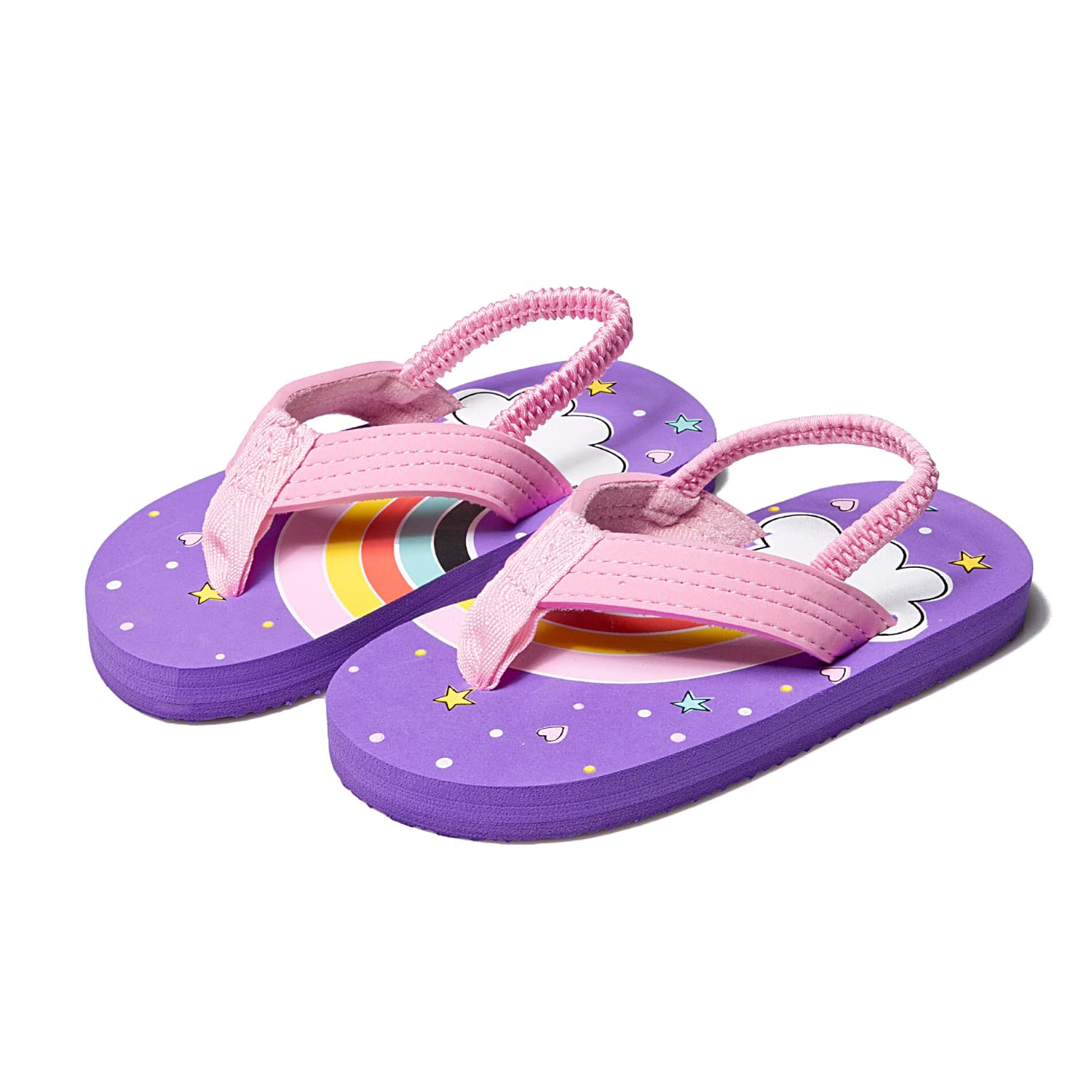 Ceruwum Toddler Girls Water Shoes - Non-Slip Beach Sandals for Pool, Play & Outdoor Activities | Lightweight & Quick-Dry Flip Flops for Toddler Girls 1-3 Years