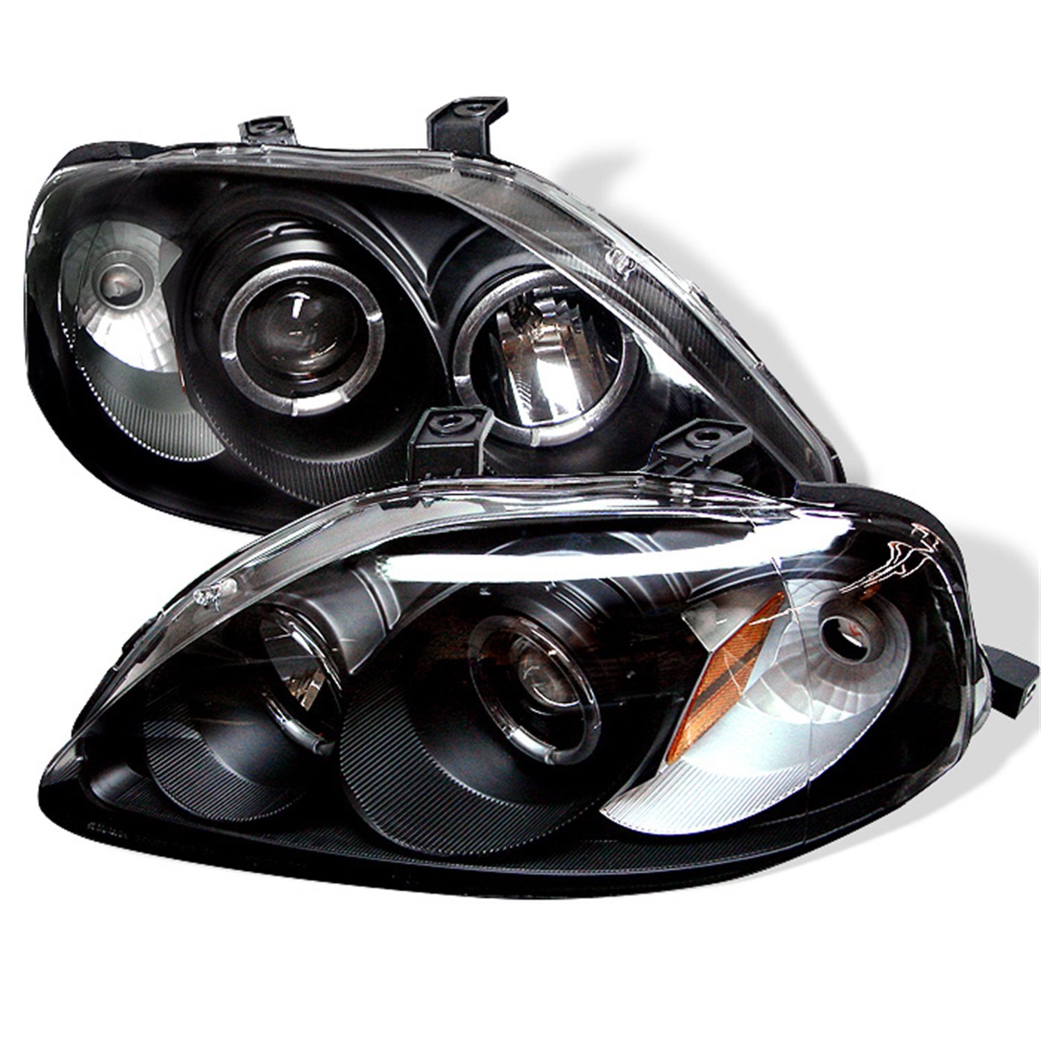 Spyder Auto LED Halo Projector Headlights - Black/Clear - High-Performance Lighting for Night Driving & Off-Road Adventures