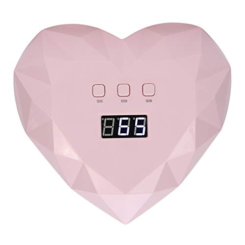 Professional UV LED Nail Lamp - Heart Shaped Nail Dryer & Polish Curing Light with 3 Timer Settings | Salon & Home Manicure Tools for Gel Polish, Acrylic Nails & DIY Nail Art | Perfect for Nail Salons, Home Use & Gift Giving