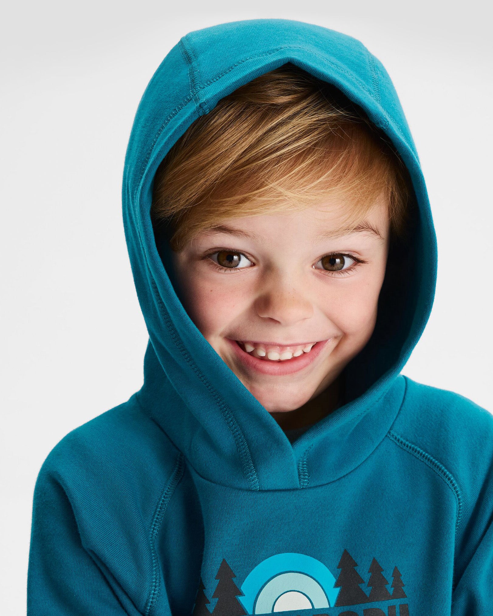 Retro Logo LT BB Hoodie for Kids - Dark Eddy | Stylish & Comfortable Pullover for Boys & Girls | Perfect for School, Playdates & Outdoor Activities