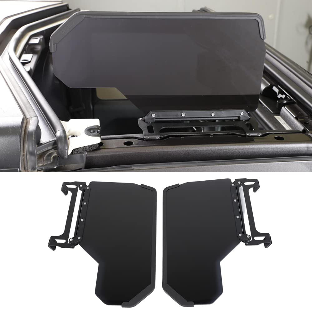 Jeep Wrangler JL & Gladiator JT Sunroof Sun Shade Visor (2018+ Models) - 2 Pack UV Protection Car Accessories for Summer Driving & Outdoor Adventures
