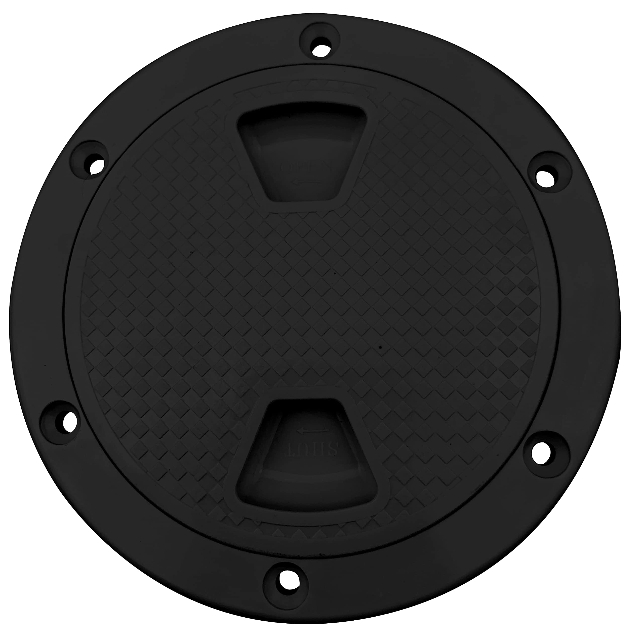 4 Inch Round Watertight Inspection Deck Plate Hatch with Detachable Cover & Pre-Drilled Holes - Marine Grade for Kayak, Boat, Yacht, RV & Outdoor Installations (Ideal for Drainage Access & Maintenance)