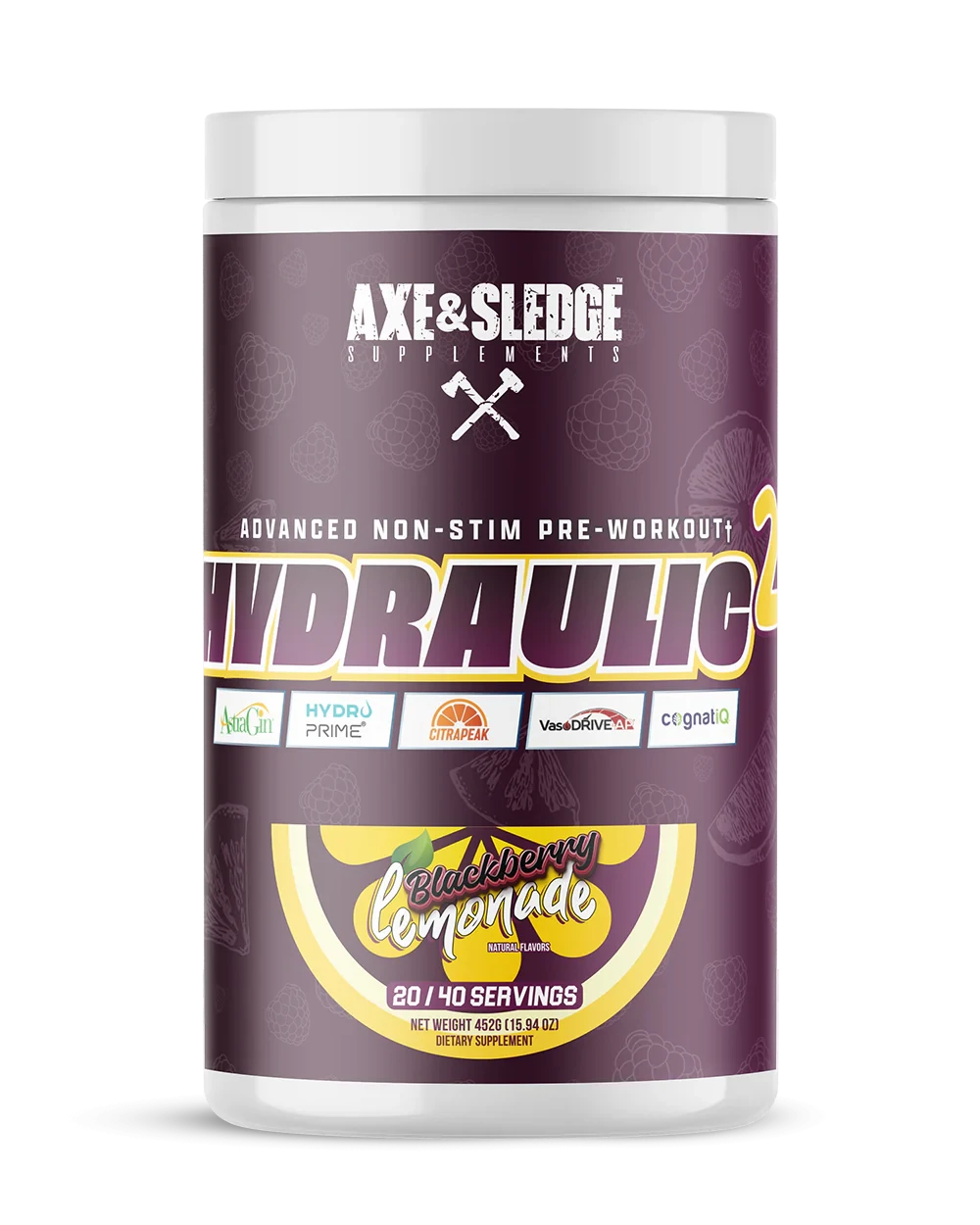 Axe & Sledge Hydraulic Non-Stimulant Pre-Workout Supplement - Boost Energy & Performance for Gym, Bodybuilding & Fitness Training