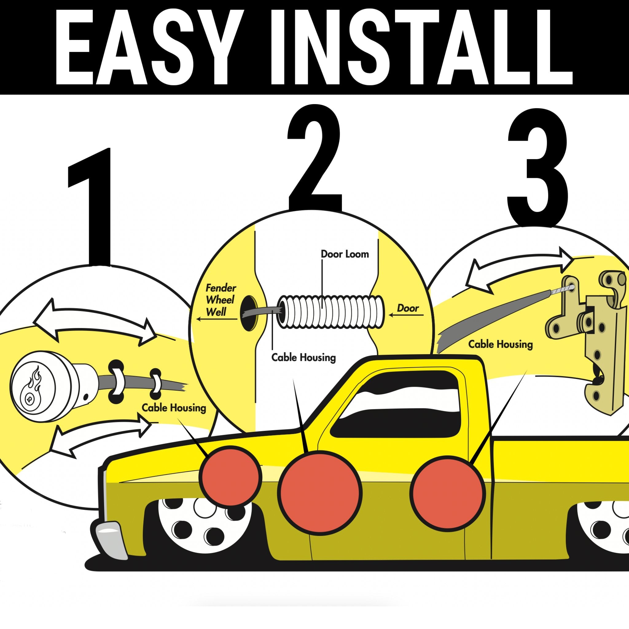 1901-1907 Oldsmobile Curved Dash Emergency Door Release Kit - Hidden Manual Pull Cable Latch Popper for Classic Car Restoration & Safety Scenarios