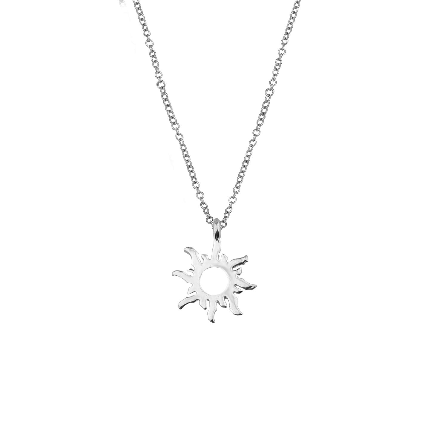 MYOSPARK Simple Sun Pendant Necklace for Women - Elegant Gold or Silver Jewelry Gift with Message Card - Perfect for Birthday, Anniversary, Valentine's Day & Everyday Wear