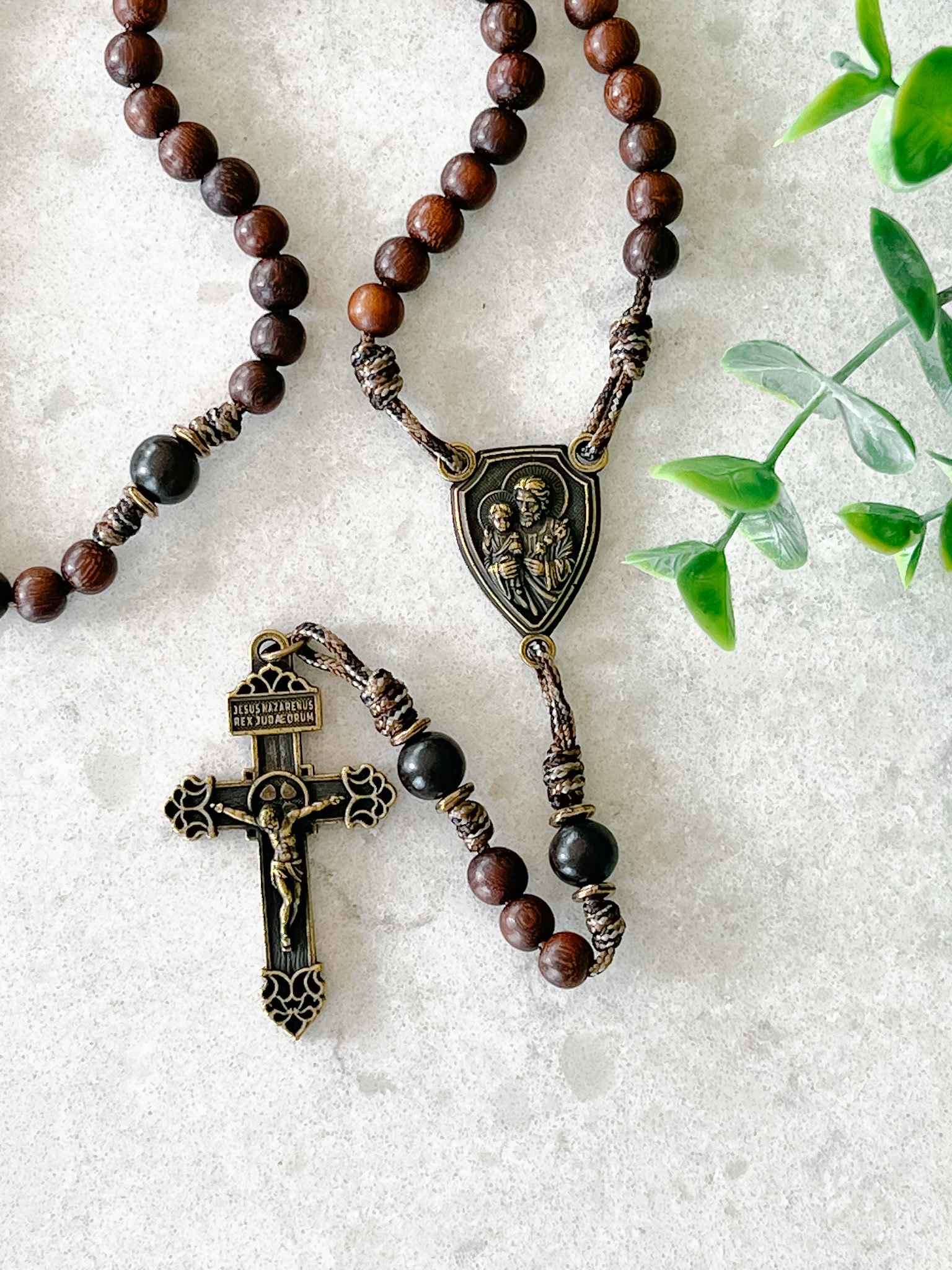 St. Joseph Terror of Demons Rosary - Antique Bronze Catholic Prayer Beads for Spiritual Protection & Devotion | Perfect for Daily Prayer, Meditation & Religious Gifts