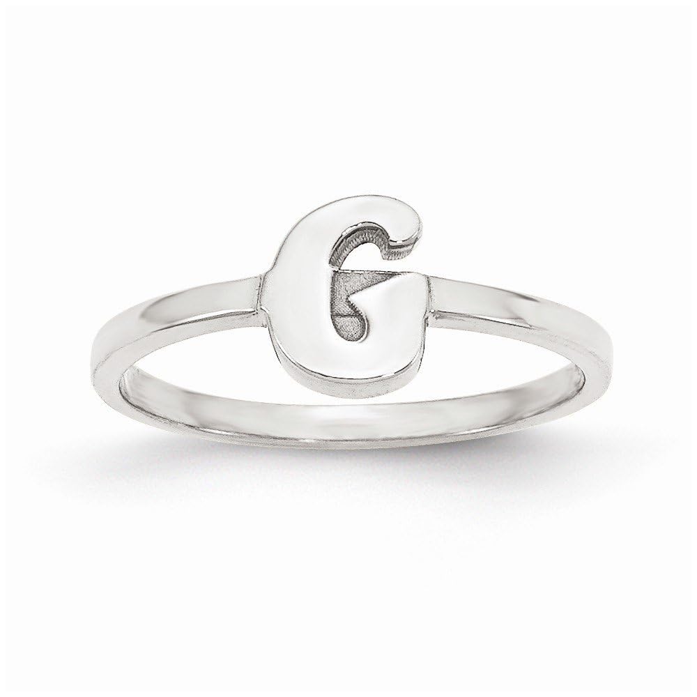 Personalized 925 Sterling Silver Initial Ring - Custom Letter Script or Block Font Ring Band for Women & Men - Perfect for Engagements, Anniversaries & Gifts