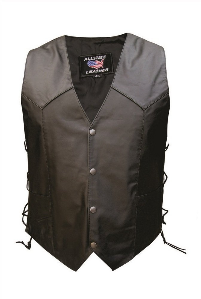 Men's AL2218 USA Flag Vest with Adjustable Side Laces - Small Black | Patriotic Outdoor Wear for Hiking, Festivals & 4th of July Celebrations