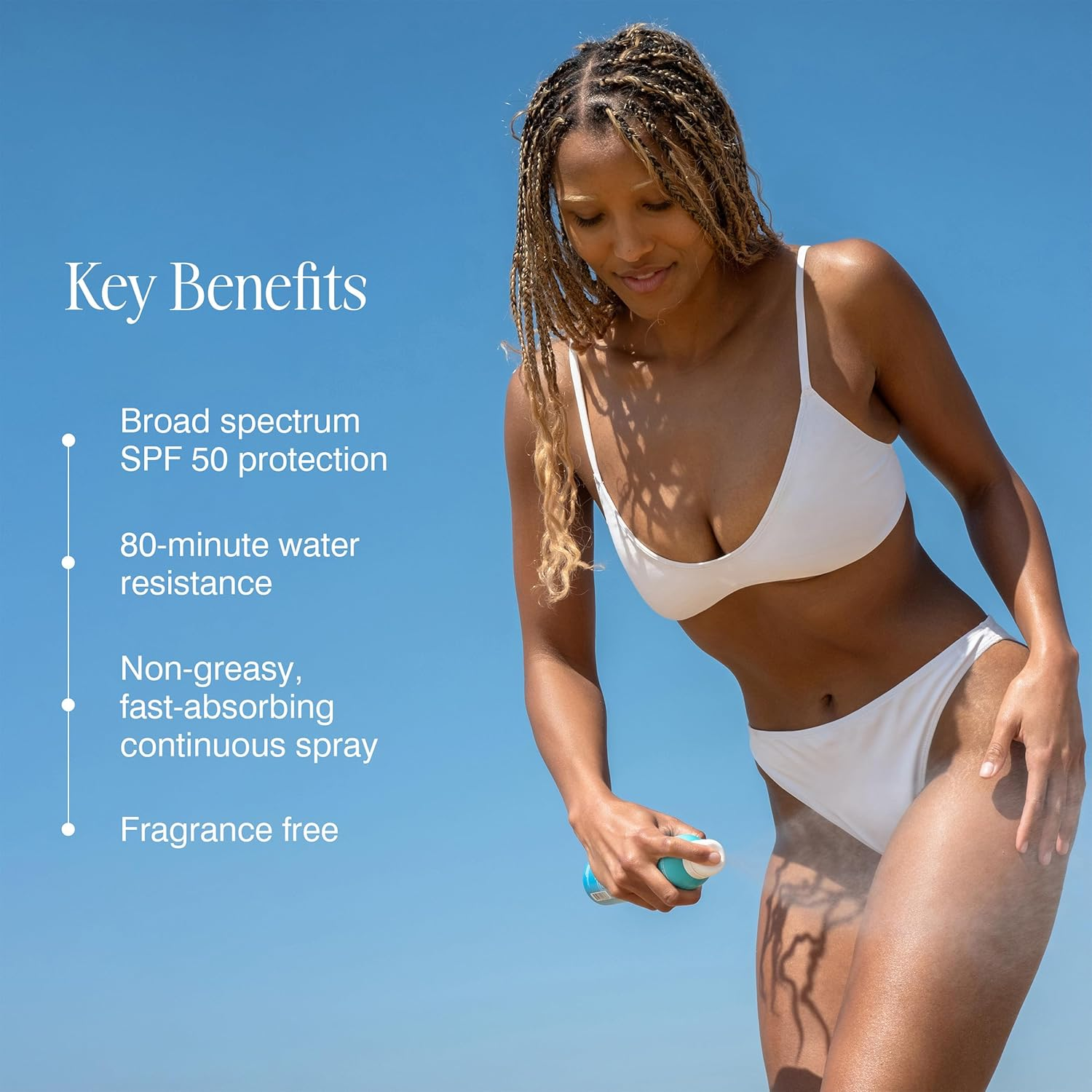COOLA Classic Body Organic Sunscreen Spray SPF 50 - Broad Spectrum UVA/UVB Protection, Water Resistant, Reef Safe | Perfect for Beach, Pool & Outdoor Activities