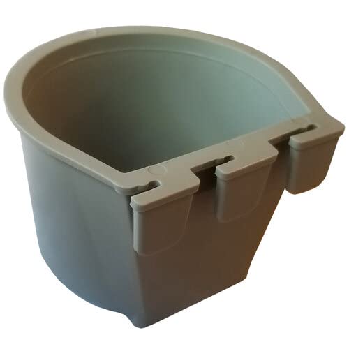 Pinnon Hatch Farms 50-Pack Gray Hanging Cage Cups - 8 fl oz Feed & Water Cups for Birds, Small Animals | Perfect for Chicken Coops, Rabbit Hutches & Pet Cages