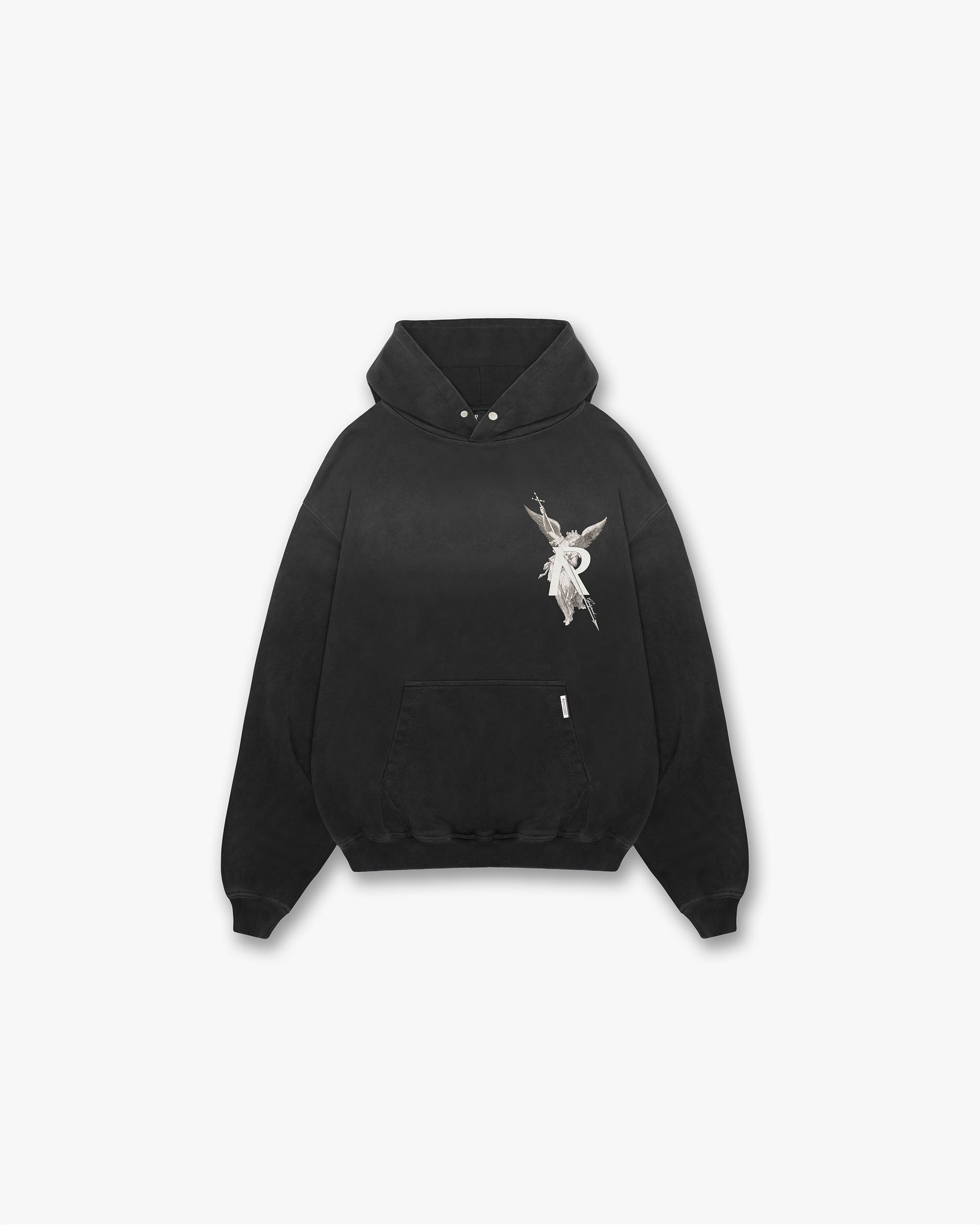 Archangel Hoodie - Stained Black | Gothic Streetwear for Men & Women | Perfect for Casual Wear, Halloween, and Dark Fashion Enthusiasts