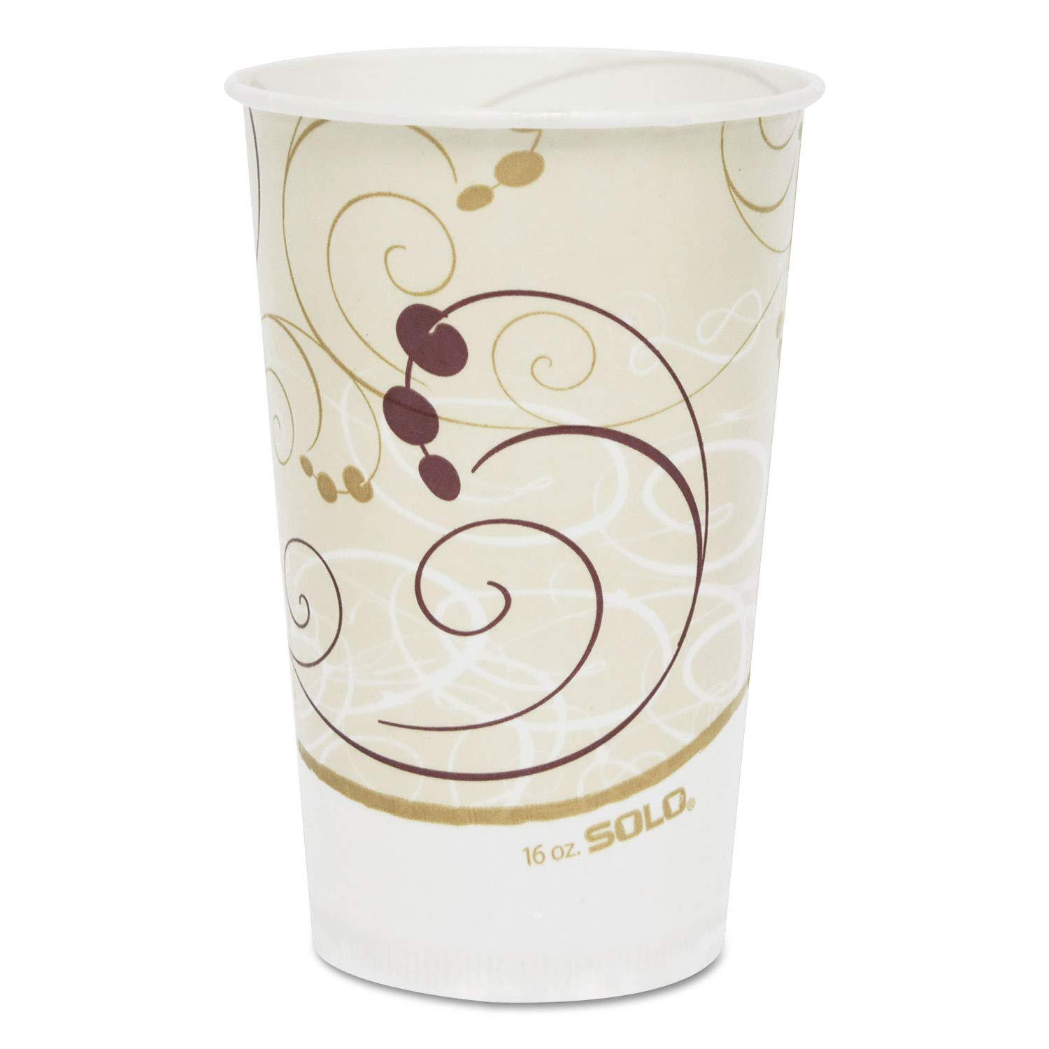 SOLO Jazz Waxed Paper Cold Cups - 9 oz Disposable Party Cups for Iced Coffee, Soda, and Cocktails - Perfect for BBQs, Picnics, and Outdoor Events (50 Count)