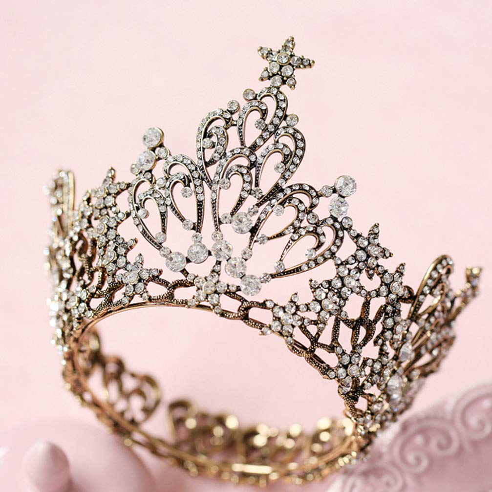 Lurrose Rhinestone Tiara Crown - Baroque Crystal Wedding Headpiece for Brides, Princess, Queen, Birthday & Miss Pageant | Elegant Hair Accessories for Weddings, Parties & Special Occasions