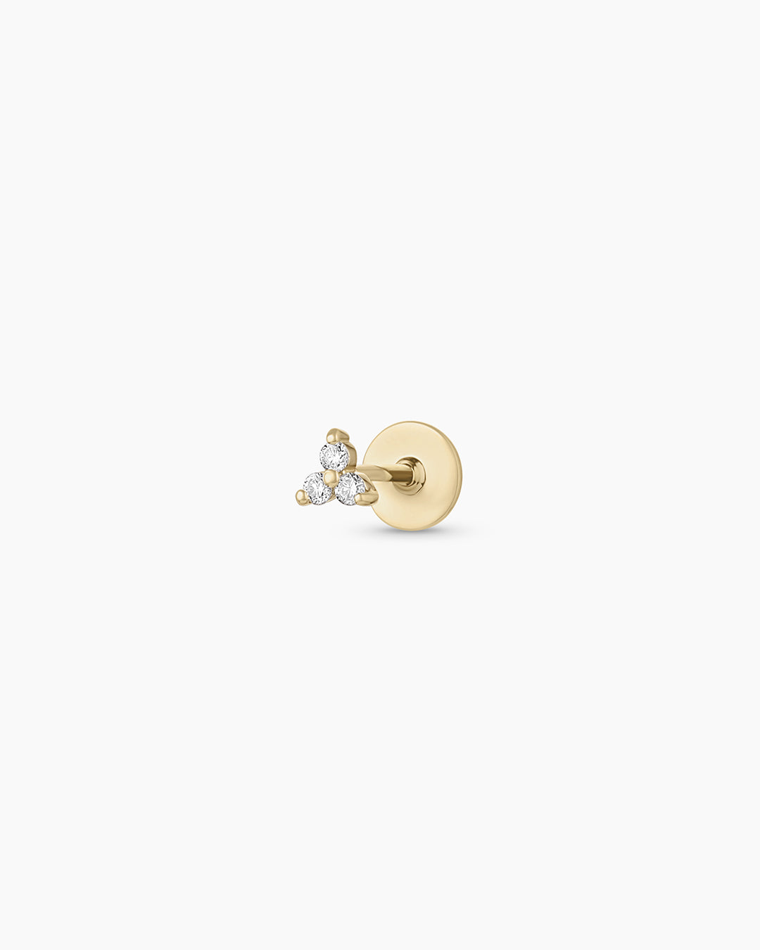 Diamond Bali Flat Back Single Stud Earrings for Women - Elegant & Hypoallergenic Jewelry for Everyday Wear, Parties & Special Occasions