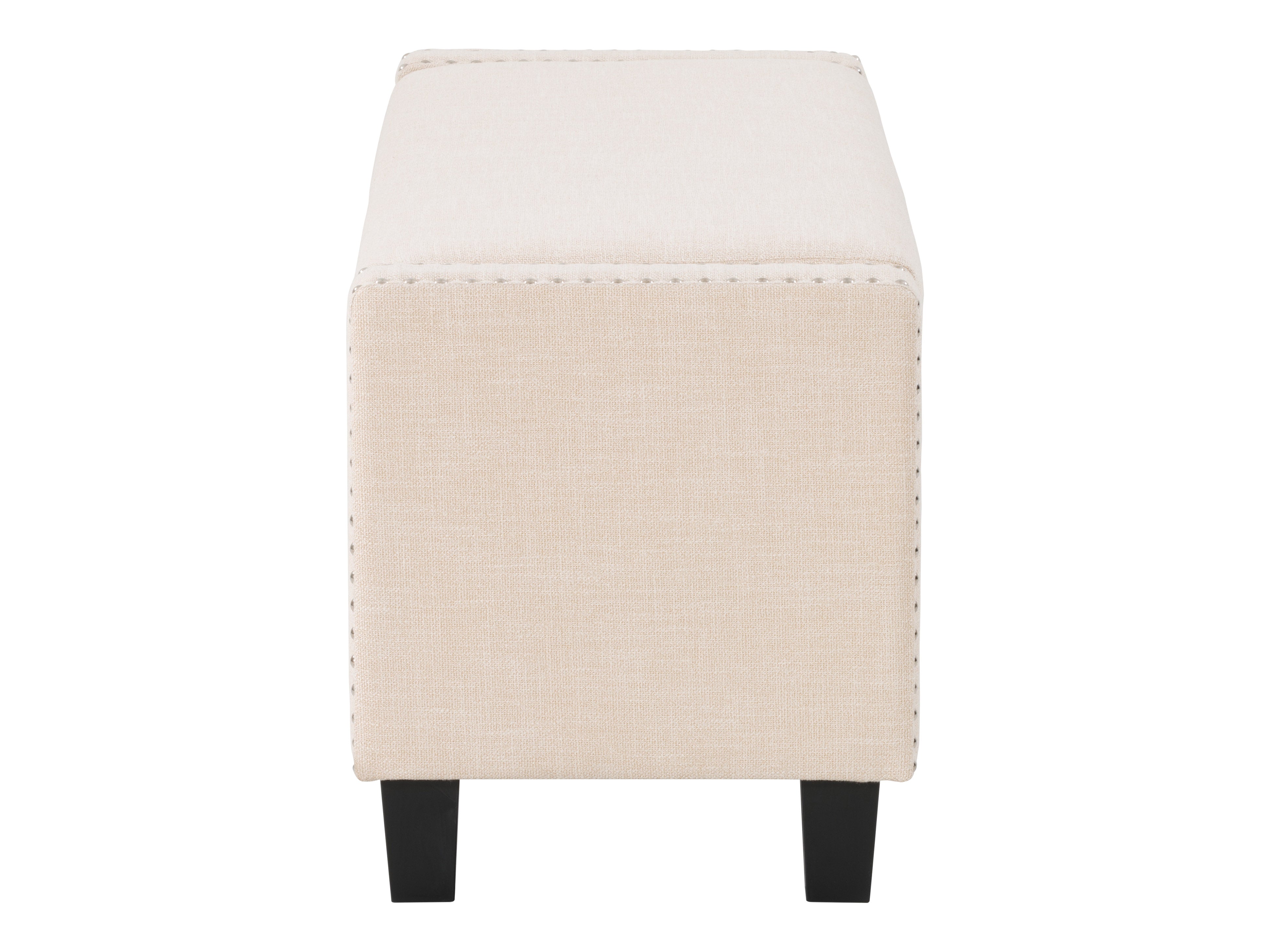 Beige Storage Bench with Cushion - 48