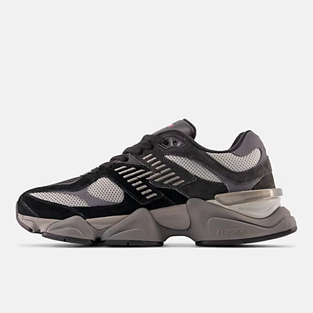 New Balance Men's 9060 Sneakers - Black/Castlerock/Rain Cloud - Comfortable Running & Walking Shoes for Men - Perfect for Gym, Workout, and Casual Wear