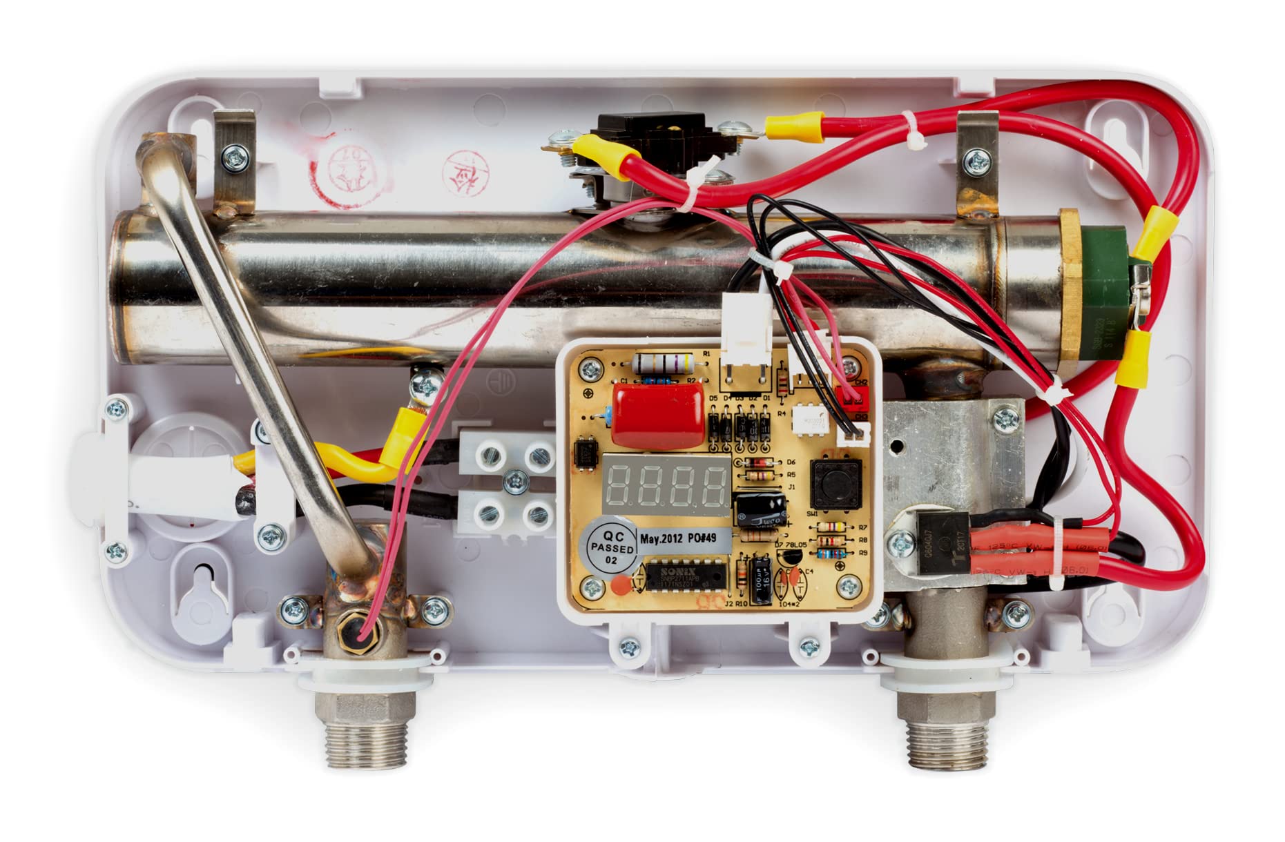 EcoSmart POU-6 6KW Tankless Electric Water Heater - Under Sink Instant Hot Water System for Kitchen, Bathroom & RV (1/20, 1/40, 1/95 GPM, White) - Perfect for Small Homes, Apartments & Energy-Efficient Living