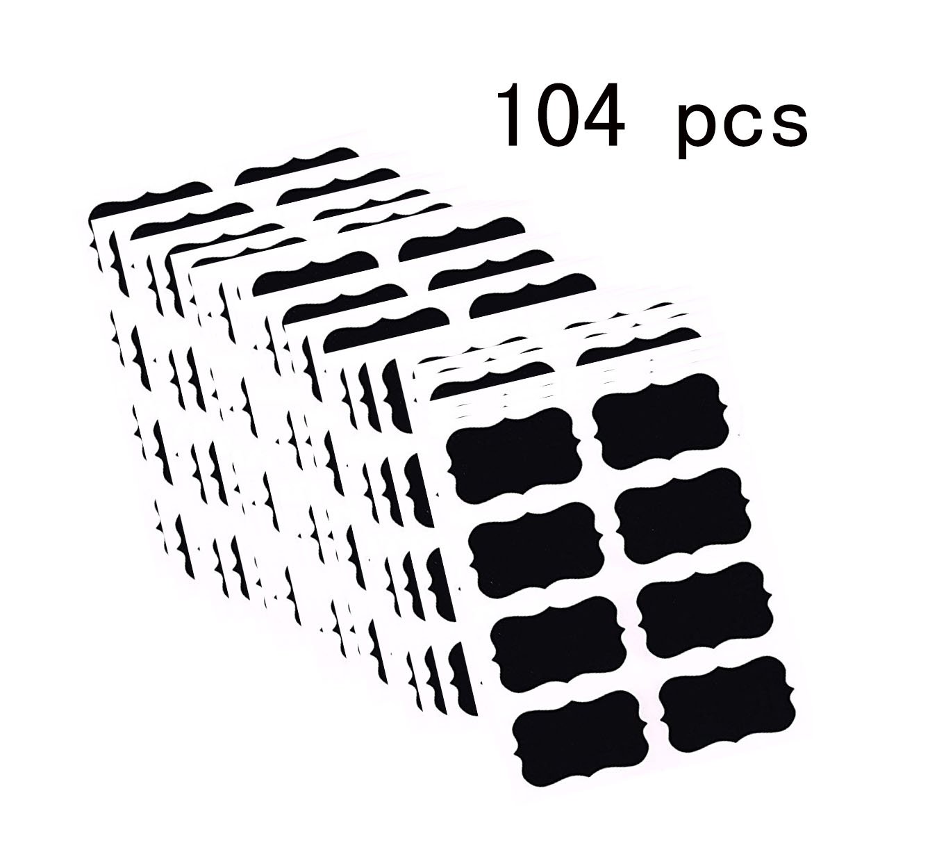 Reusable Waterproof Chalkboard Labels - 104pcs 2x1.5