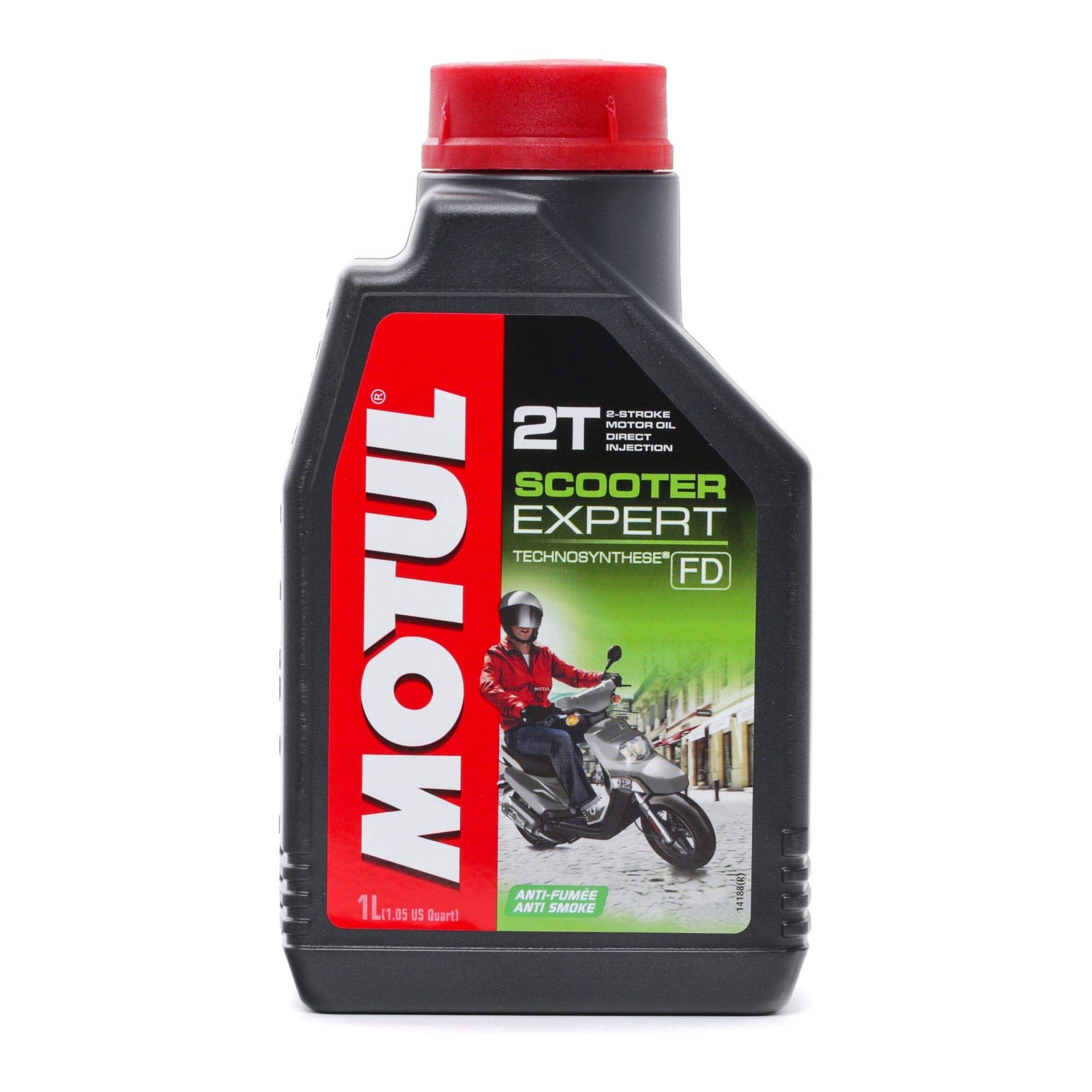 Motul Scooter Expert 2T Synthetic Blend Engine Oil - 1 Liter (33.8 fl oz) - High Performance 2-Stroke Oil for Scooters, Motorcycles & ATVs - Ideal for Urban Commuting & Off-Road Adventures