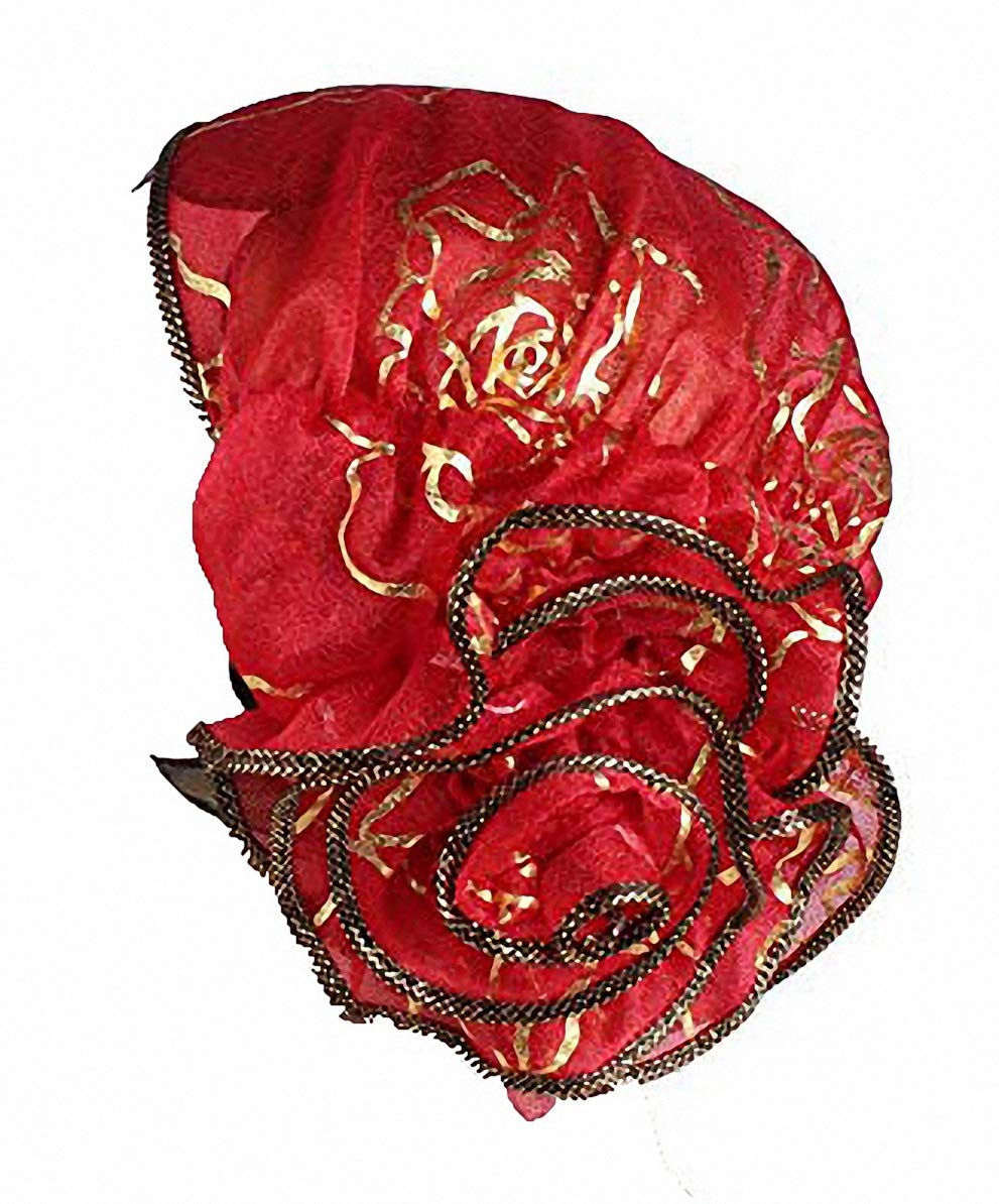 Comfortable Chemo Headwear Turbans & Head Scarves for Women - Soft Cancer Hats, Sleeping Caps & Headwraps (Red) - Perfect for Night Use, Hospital Visits & Home Relaxation