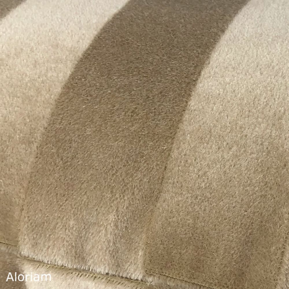 Mayfair Sand Beige Mohair Velvet Stripe Pillow Cover - Premium Kravet Couture Fabric - Luxury Home Decor for Living Room, Bedroom & Sofa