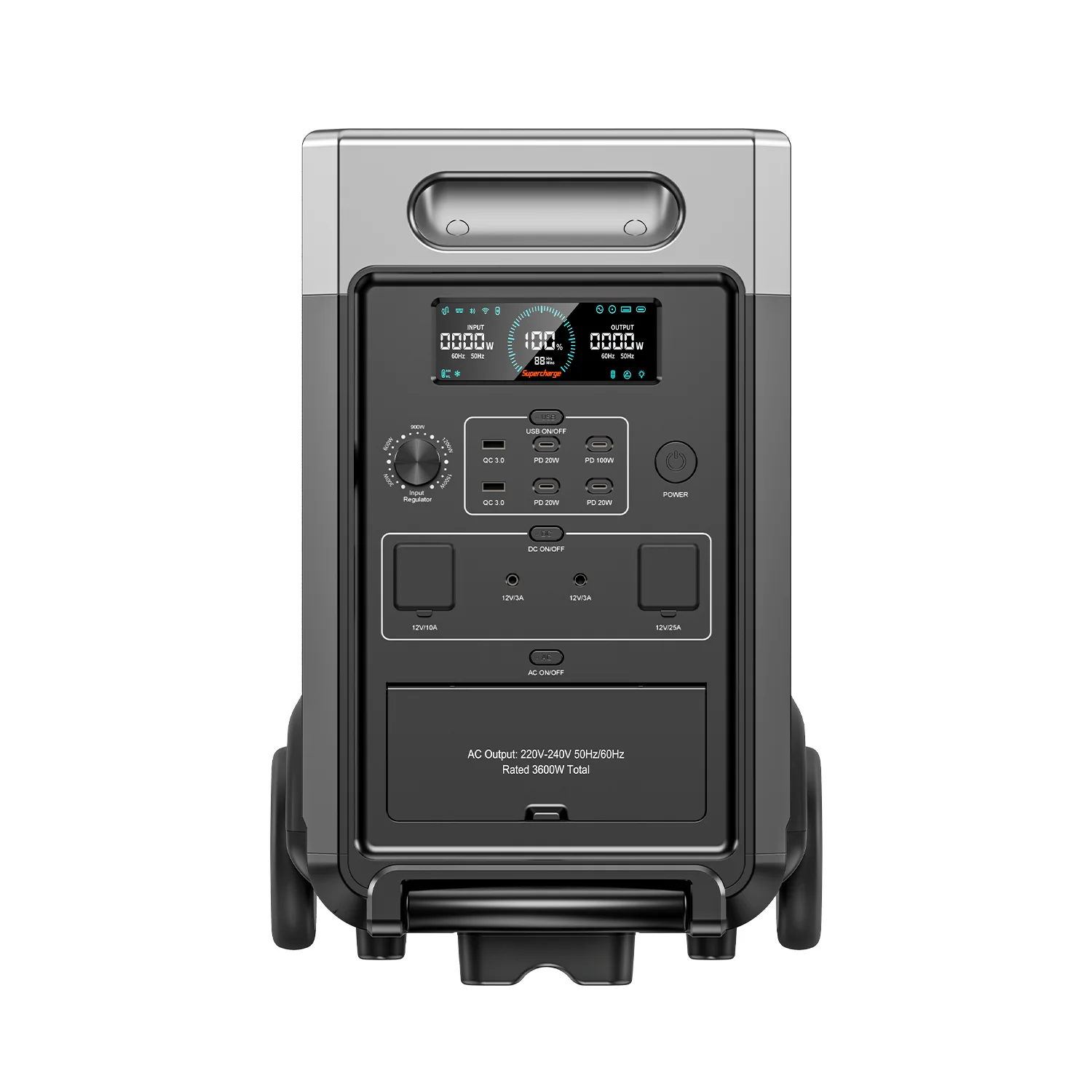 Aferiy AF P310 Portable Power Station 3300W 3600W LiFePO4 Battery 3840Wh - Solar Generator for Camping, RV, Home Backup & Outdoor Emergency Power Supply
