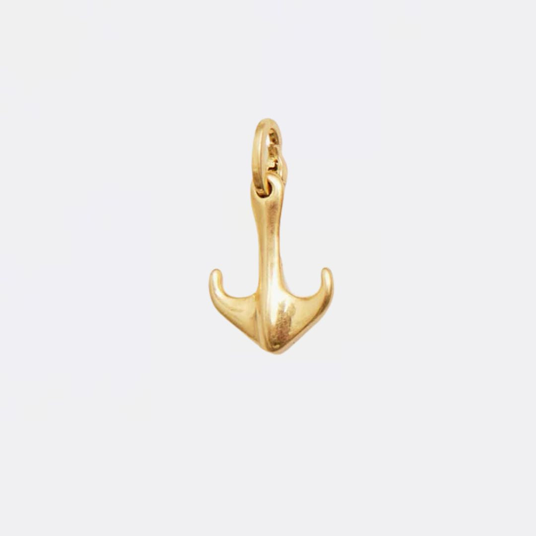 Vintage Gold Anchor Charm Necklace - Nautical Jewelry for Women - Perfect for Beach Vacations, Boat Parties & Summer Outfits