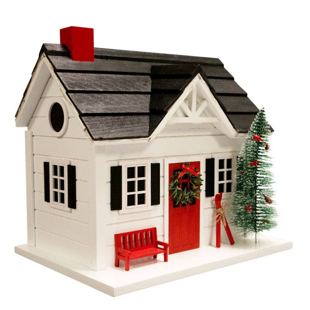 Cozy Holiday Ski House Decor with Warm LED Lights - Perfect for Christmas, Winter Cabin & Mountain Getaway Decorations