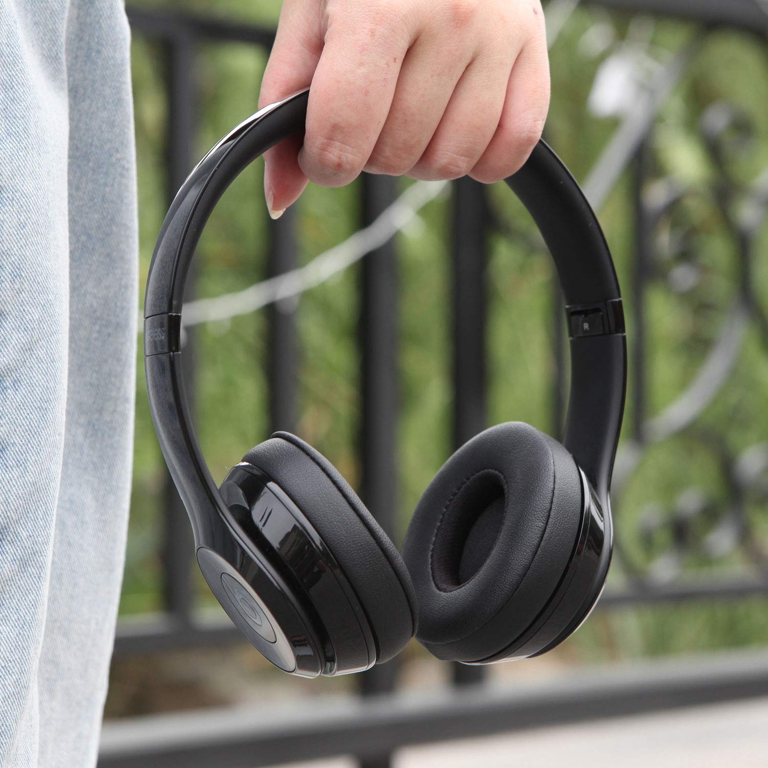 Premium Replacement Ear Pads for Beats Solo 2 & 3 Wireless Headphones - Noise Isolating Memory Foam Cushions with ECO Protein Leather & Strong Adhesive Tape (Black) - Perfect for Music, Gaming & Travel Comfort