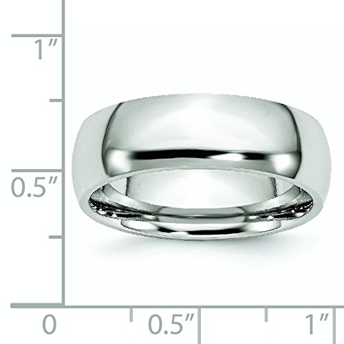 Men's Cobalt Wedding Band Ring - 7mm Polished Comfort Fit Tungsten Carbide Ring for Men - Perfect for Engagement, Wedding, Anniversary & Everyday Wear
