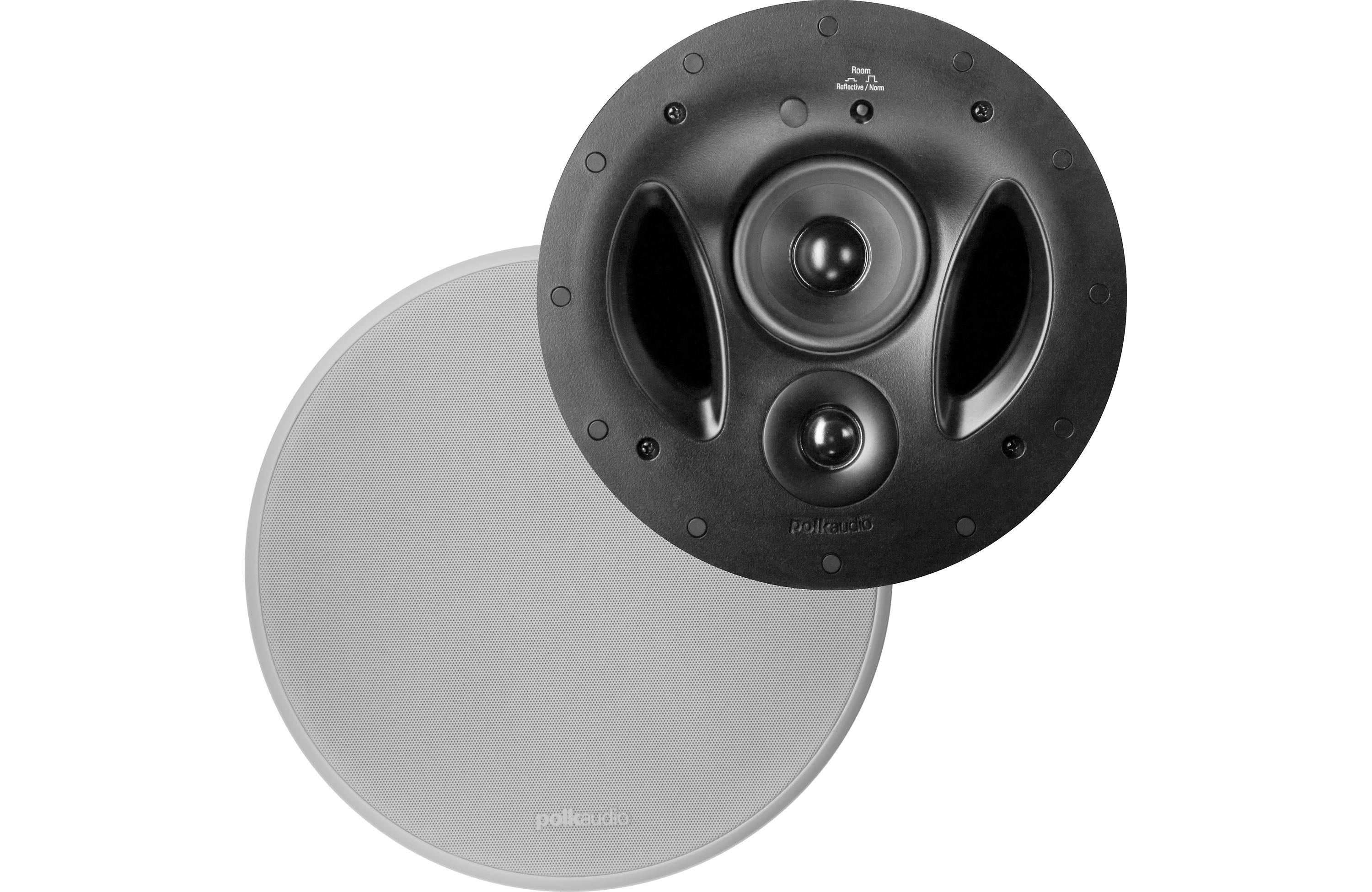 Polk Audio 90 RT Vanishing 3-Way In-Ceiling Speaker - High Performance Home Theater & Surround Sound System for Living Room, Bedroom & Office (Single Speaker)