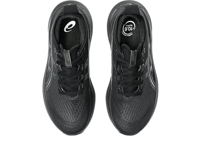 ASICS Women's Gel-Nimbus 27 Running Shoes - D Width, Black/Graphite Grey - Cushioned Road Running & Gym Workout Shoes for Women