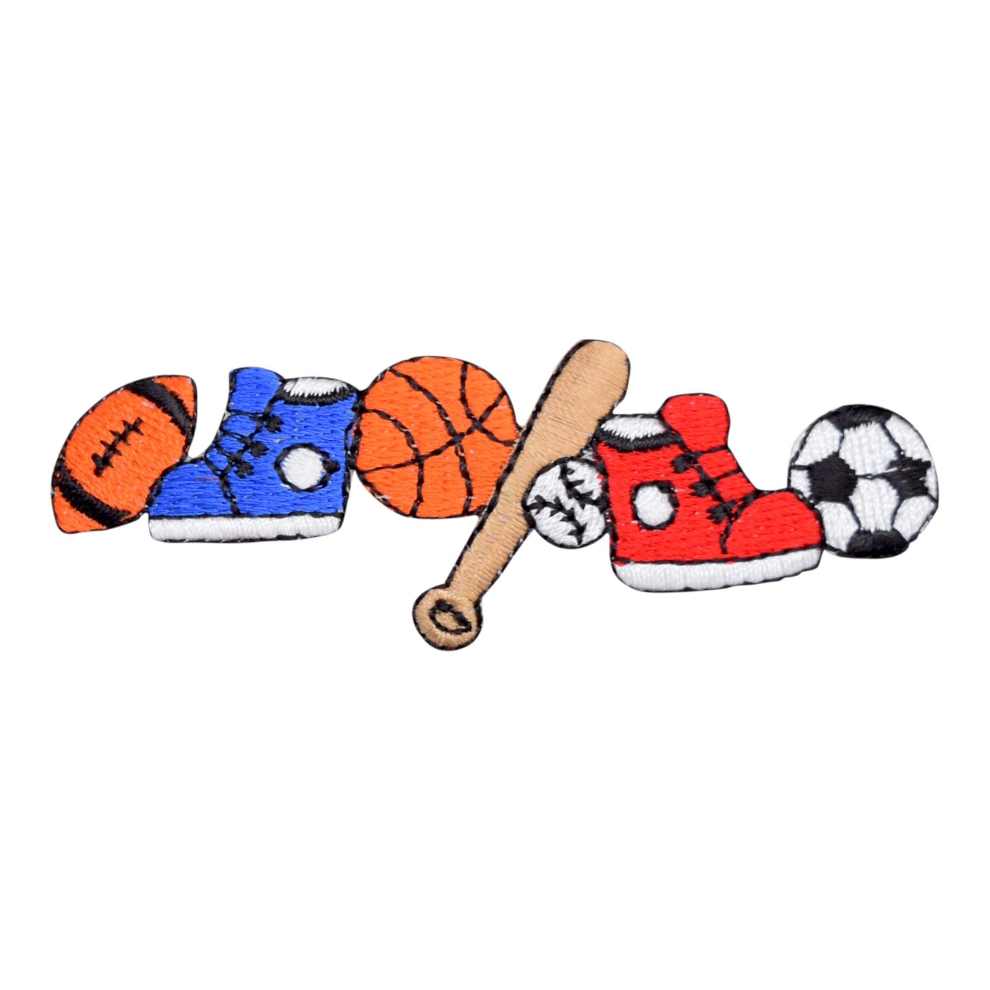 Sports Balls Iron-On Patches - Football, Basketball, Baseball & Soccer Embroidered Appliques for DIY Customization | Perfect for Jerseys, Bags & Team Uniforms