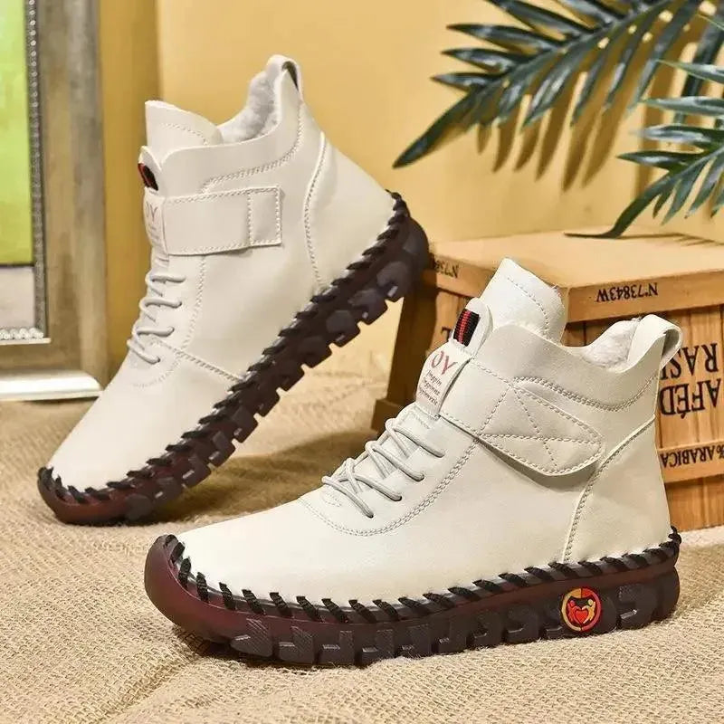 Chucky Heel Ankle Snow Boots for Women - Waterproof Winter Boots with Non-Slip Sole - Perfect for Snowy Weather, Outdoor Activities & Casual Wear