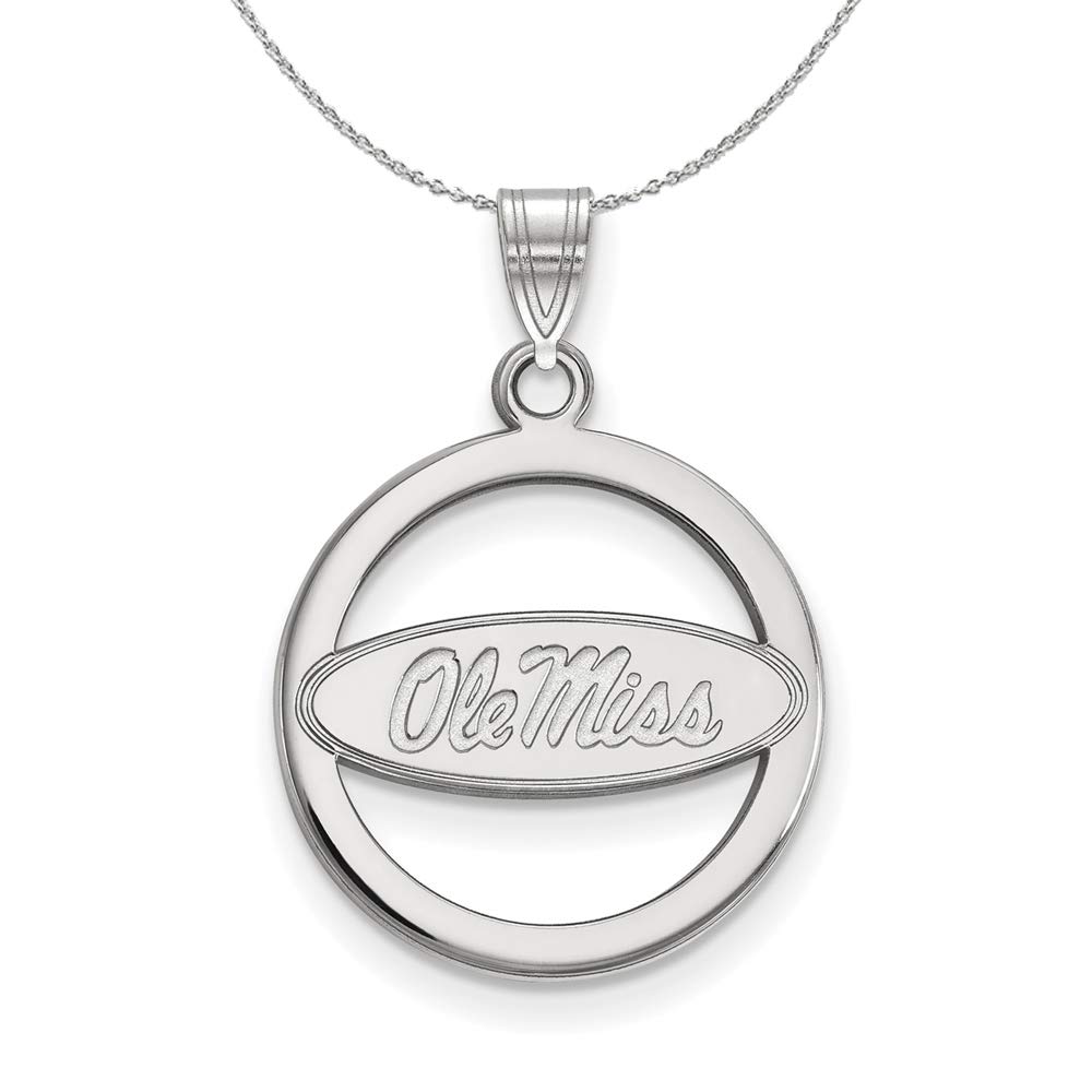 Mississippi Sterling Silver Pendant Necklace - Elegant Gift for Graduates & Fans