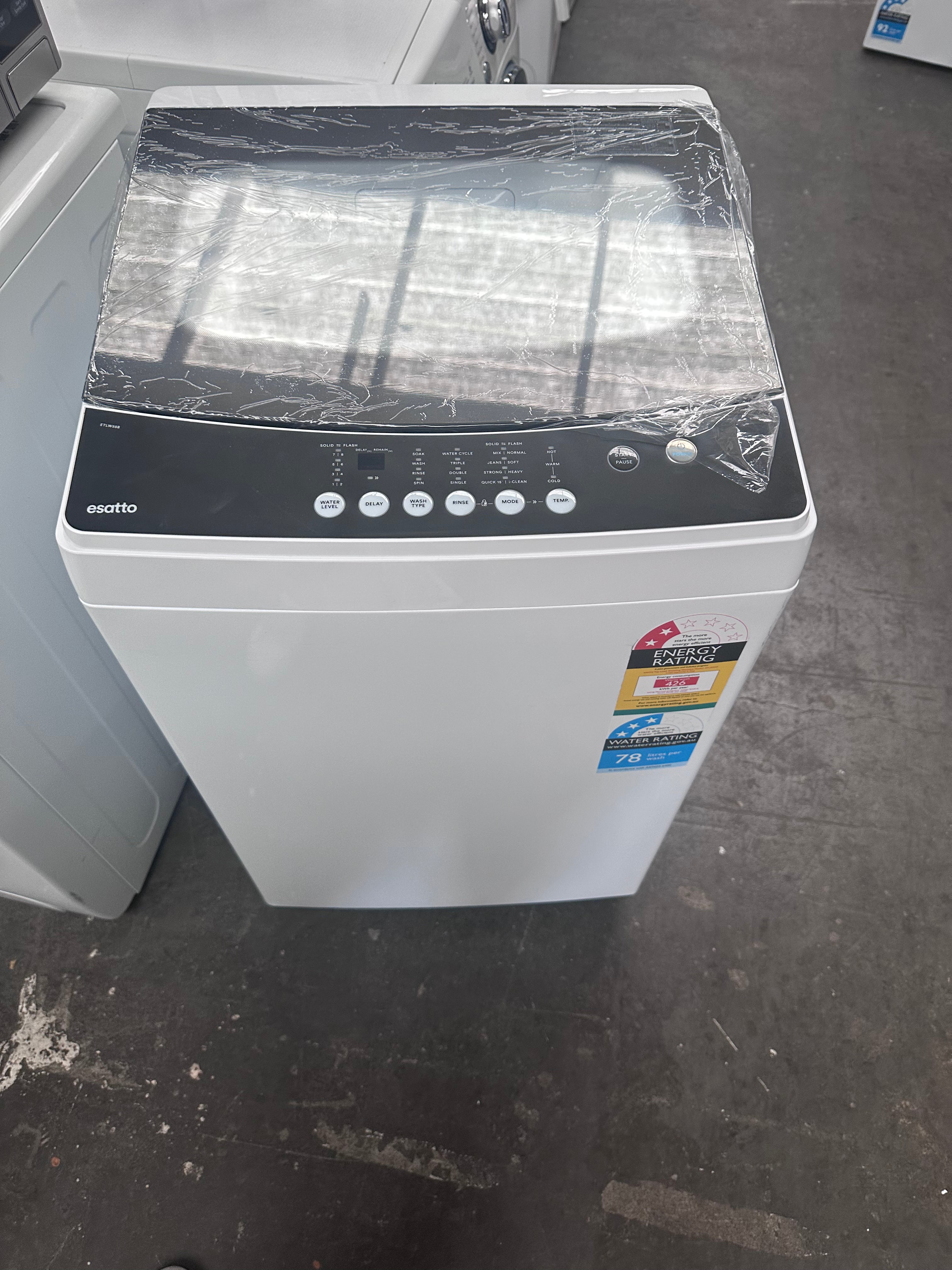 Esatto 5.5kg Top Load Washing Machine - New Current Model (Carton Damage Only, Unit Perfect) for Small Apartments & Laundry Rooms