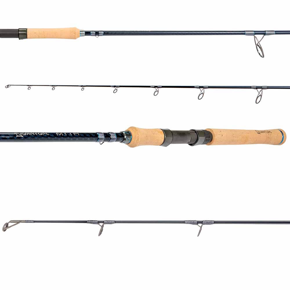 Quantum Myth Spinning Fishing Rod - Lightweight Carbon Fiber Freshwater Saltwater Spinning Rod for Bass Trout Salmon - Perfect for Shore Fishing, Kayak Fishing & Boat Angling