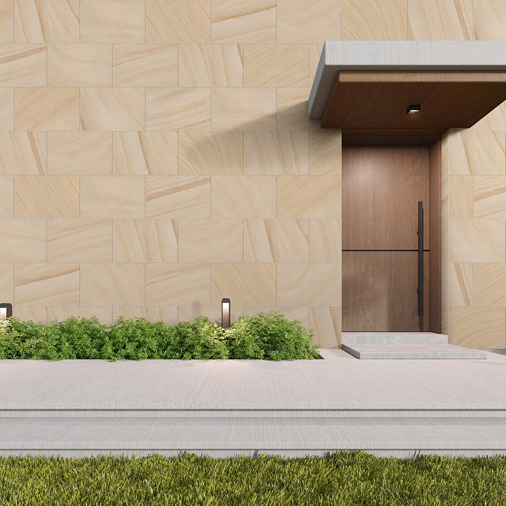 Premium Maroubra Cliff 400x600x10mm Outdoor Sandstone Look Porcelain Tile - Durable & Weather-Resistant for Patios, Pool Decks, and Garden Pathways