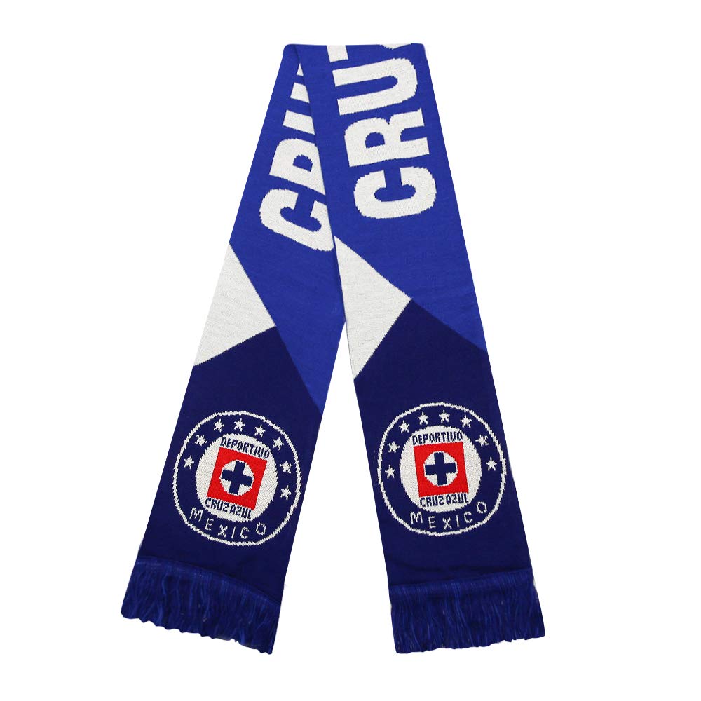 Official Soccer Team Scarf with Premium Reversible Knit Design - World Football Club Logo Fan Merchandise - Warm Fringe Winter Scarf for Men & Women - Perfect for Stadium Games, Cold Weather & Team Spirit