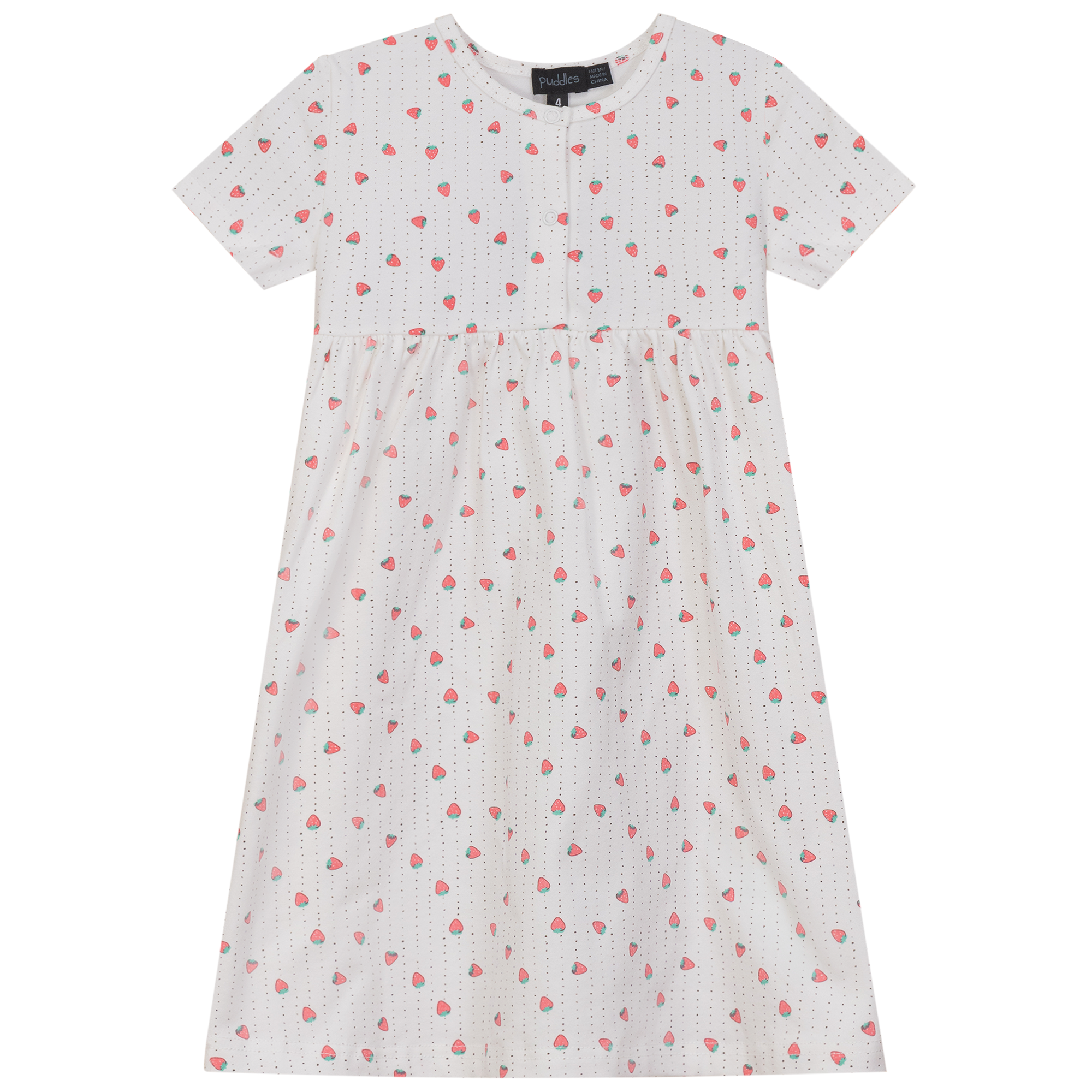 Stylish Strawberry and Pear Printed Dress for Women - Floral Summer Dress for Casual Outings, Beach Vacations & Date Nights
