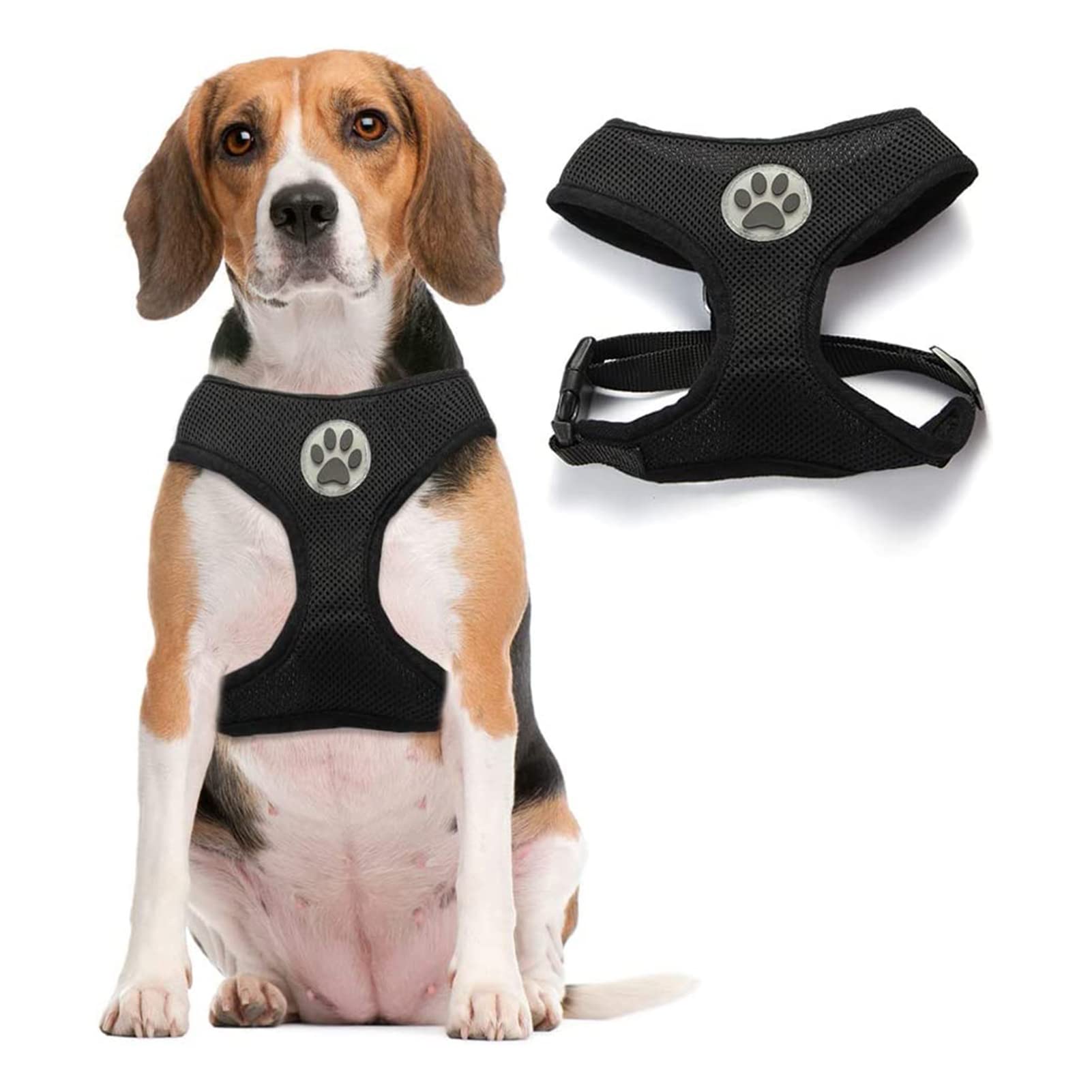 BINGPET Small Dog Harness - Breathable Mesh No-Pull Adjustable Vest for Puppies & Medium Dogs | Perfect for Walking, Training & Outdoor Adventures