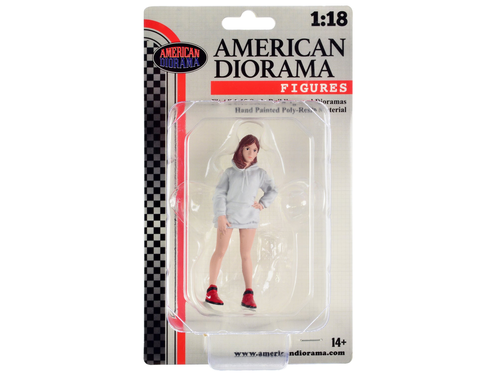 1/18 Scale Hip Hop Girls Figure Set - 2 Pack for Model Car Dioramas & Custom Scenes - Perfect for Collectors & Urban Street Displays by American Diorama