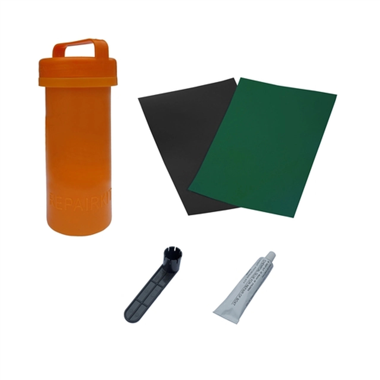 Aleko Inflatable Boat Repair Kit - Complete Essentials for PVC & Hypalon Boats - Includes Glue, Patches & Tools - Dark Green - Perfect for Emergency Repairs on Water or at Home