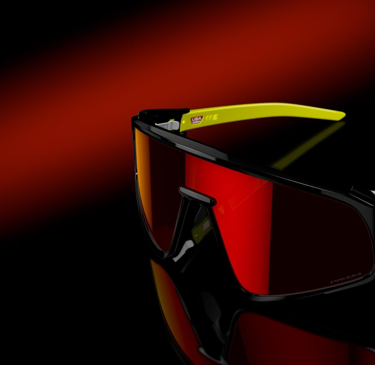Oakley Latch Panel Sunglasses - Black Ink Frame with Prizm Ruby Lens for Running, Cycling & Outdoor Sports