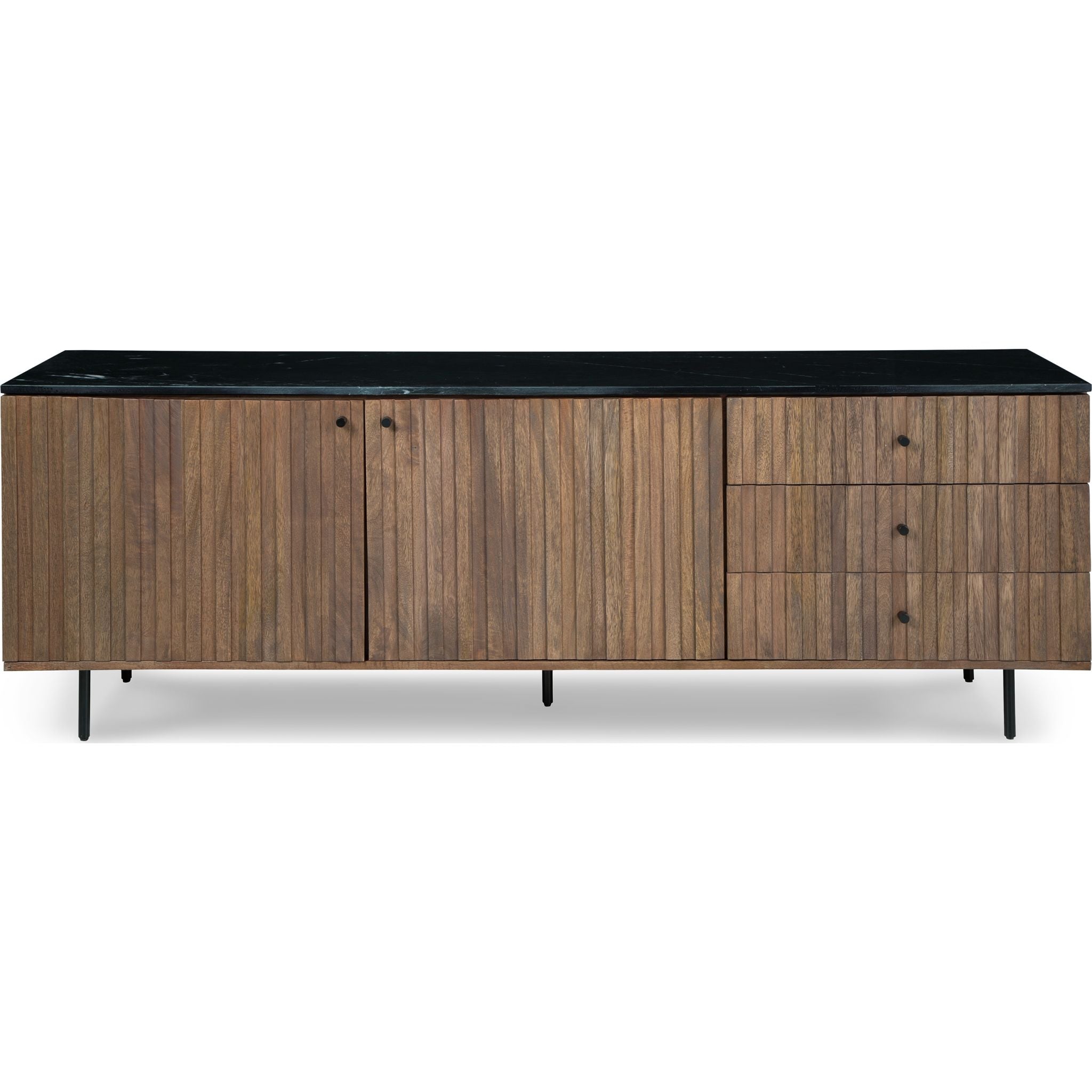 Barnford Accent Cabinet - Modern Brown & Black Storage Side Table for Living Room, Bedroom, or Entryway - Stylish Home Decor Furniture